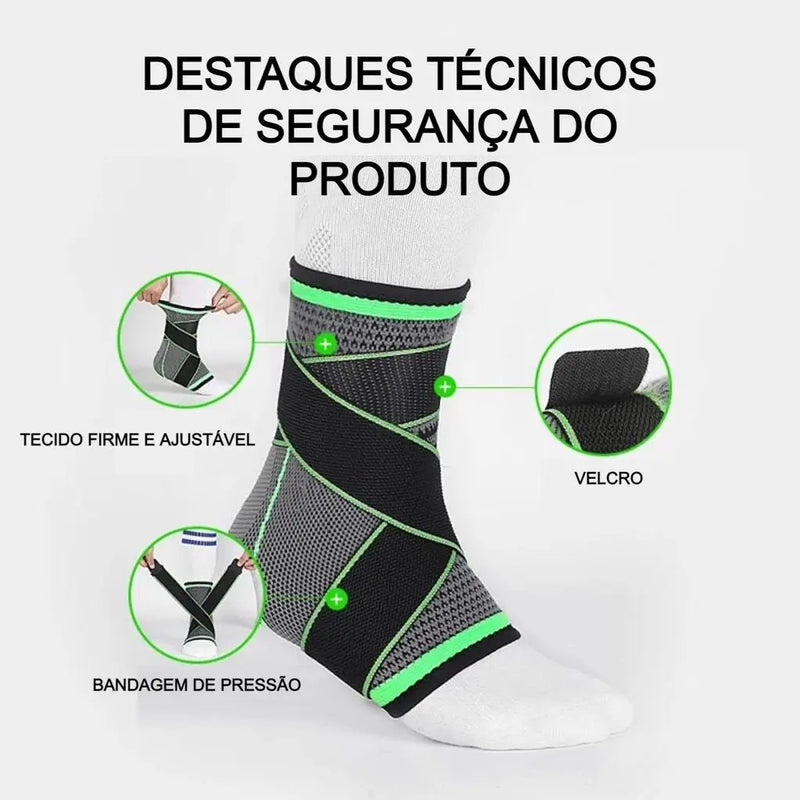 Tornozeleira de Compressão Unissex Ajustável para Esportes - Suporte e Estabilidade